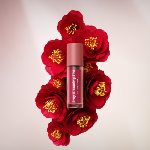 Bubi Bubi Stay Blooming Tint For Lip & Cheek Camellia Red (3.5mL)