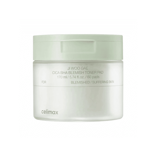 Ji Woo Gae Cica Bha Blemish Toner Pad (170ml / 5.74fl.oz / 60pads)