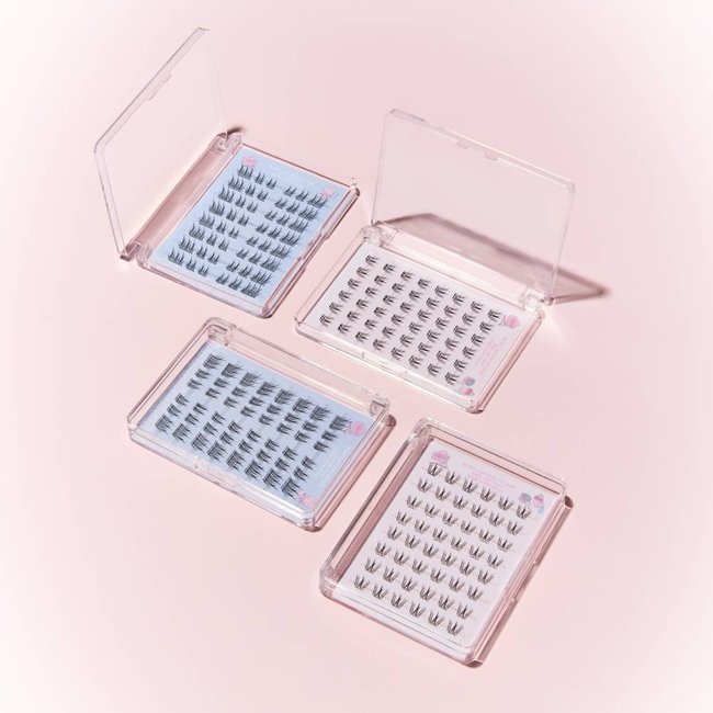 No-Glue Point Cluster Lashes 01 Triple A (9mm) (36 pcs) (+ Tweezers) (Renewal 2507) (-)